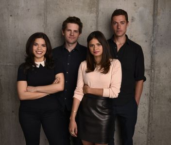 Melonie Diaz, America Ferrera, Ryan Piers Williams, and Jon Paul Phillips at an event for X/Y (2014)