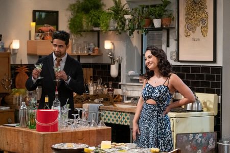 Francia Raisa and Suraj Sharma in How I Met Your Father (2022)