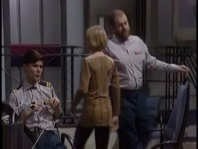 Caroline Evans, Andy Rashleigh, and Phil Willmott in Jupiter Moon (1990)