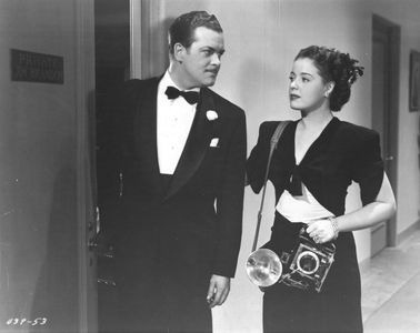 Mary Beth Hughes and Edmund MacDonald in The Lady Confesses (1945)