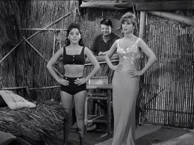 Alan Hale Jr., Tina Louise, and Dawn Wells in Gilligan's Island (1964)