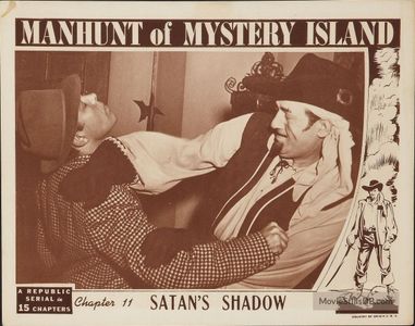 Richard Bailey and Roy Barcroft in Manhunt of Mystery Island (1945)
