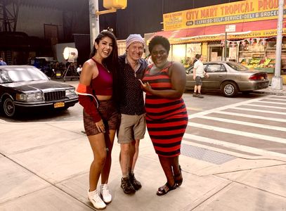 On the set of IN THE HEIGHTS with Stephanie Beatriz & Danielle BRBooks