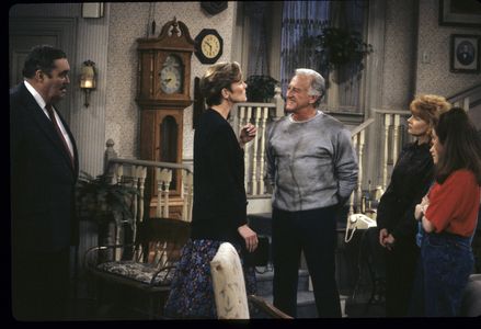 Ilene Graff, Christopher Hewett, Bob Uecker, and Tracy Wells in Mr. Belvedere (1985)