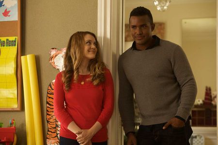 Still of Tracy Mulholland and Sterling Sulieman in The Christmas Gift (2015)