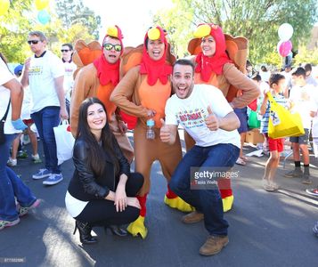 LOS ANGELES, CA - NOVEMBER 22: Celeste Thorson (L) and Lucas Lockwood (R) at Big Sunday's 6th Annual BIG Thanksgiving St
