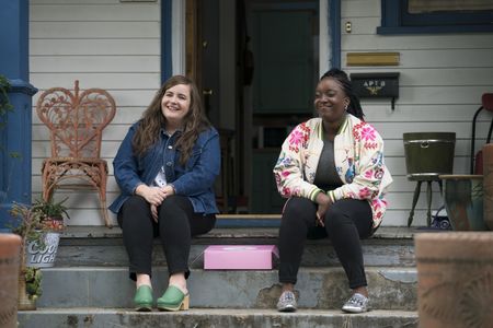 Aidy Bryant and Lolly Adefope in Shrill (2019)