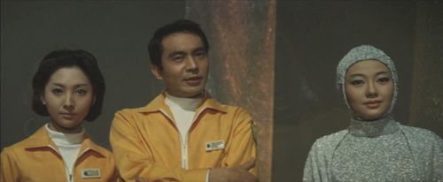 Kyôko Ai, Yukiko Kobayashi, and Yoshio Tsuchiya in Destroy All Monsters (1968)