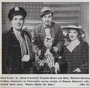 Broderick Crawford, H. Michael Barnitz, Virginia Bruce, and Dick Foran in Butch Minds the Baby (1942)