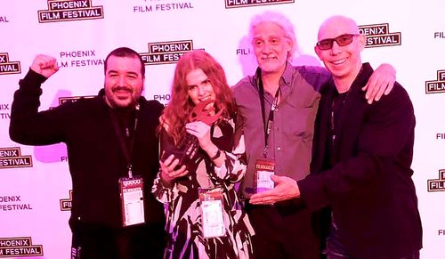 Finding Alice wins the World Cinema Audience Award, Phoenix Film Festival (April, 2019.) L-R: Director Pablo Fernandez, 
