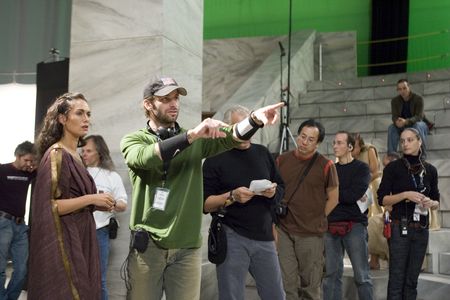 Larry Fong, Lena Headey, and Zack Snyder in 300 (2006)