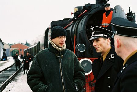 German actor and producer DAVID C. BUNNERS and director/producer JOCHEN FREYDANK on the set of 