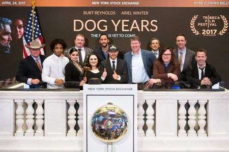 Dog Years cast at the New York Stock Exchange