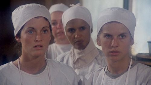 Gwen Farrell, Shari Saba, and Laurie Bates in M*A*S*H (1972)