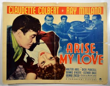 Claudette Colbert, Ray Milland, Gerald Fielding, and Leyland Hodgson in Arise, My Love (1940)