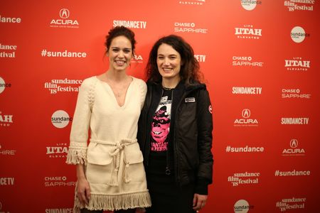 Coralie Fargeat and Matilda Anna Ingrid Lutz at an event for Revenge (2017)