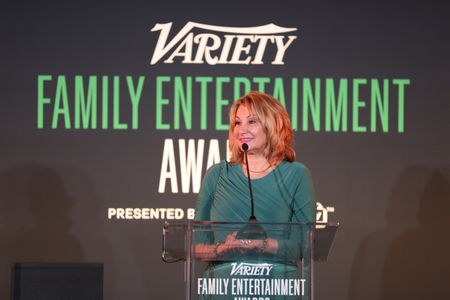 Dea Lawrence Chief Operating Officer of Variety speaks at Variety Family Entertainment Awards Dec. 2022