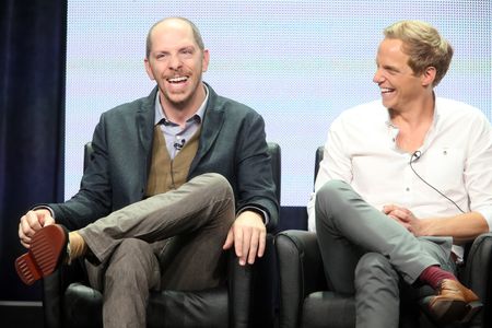 Stephen Falk and Chris Geere at an event for You're the Worst (2014)