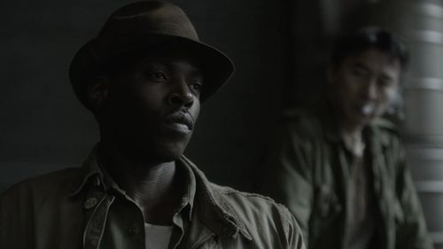 Still of Shane Dean as Mingus Jones in The Man In The High Castle and History Ends