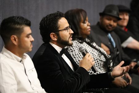 Raj Milian, Edreace Purmul, Anthony Olivares, and Ramona Frye at an event for The Playground (2017)