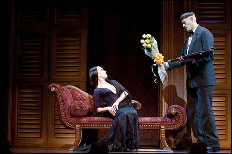 Zachary James and Bebe Neuwirth in The Addams Family
