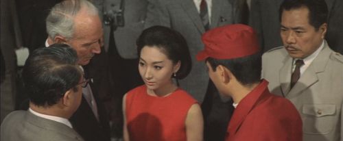 Andrew Hughes, Yukiko Kobayashi, Akira Kubo, Yoshifumi Tajima, and Jun Tazaki in Destroy All Monsters (1968)