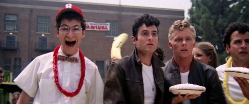 Eddie Deezen, Barry Pearl, Michael Tucci, and Kelly Ward in Grease (1978)