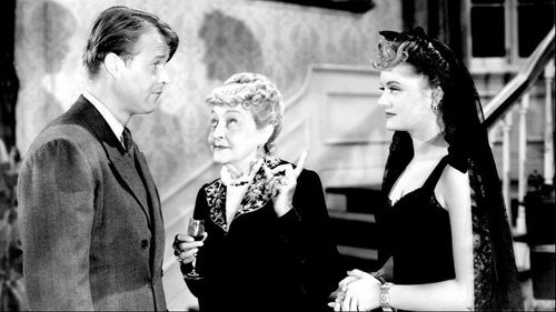 Wayne Morris, Alexis Smith, and Helen Westley in The Smiling Ghost (1941)