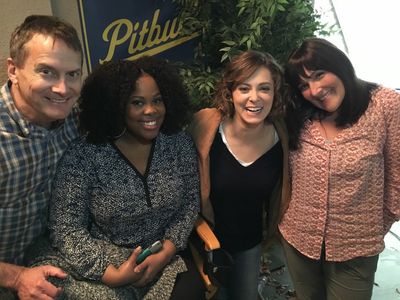 Ricki Lake, Michael Hitchcock, Amber Riley, and Rachel Bloom in Crazy Ex-Girlfriend (2015)