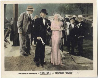 Clark Gable, Lionel Barrymore, Jean Harlow, Jonathan Hale, and Frank Morgan in Saratoga (1937)