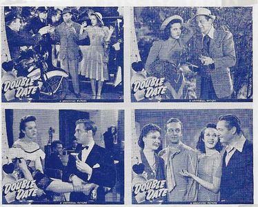 Rand Brooks, Edmund Lowe, Una Merkel, Peggy Moran, William Ruhl, and Jack Rube Clifford in Double Date (1941)