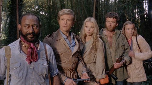 Sherry Buchanan, Dakar, Alexandra Delli Colli, Ian McCulloch, and Peter O'Neal in Zombie Holocaust (1980)