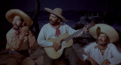 Gregorio Acosta, Margarito Luna, and José Torvay in The Last Sunset (1961)