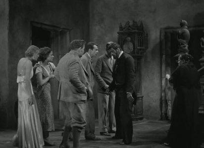 Boris Karloff, Charles Laughton, Gloria Stuart, Melvyn Douglas, Lilian Bond, Raymond Massey, and Eva Moore in The Old Da