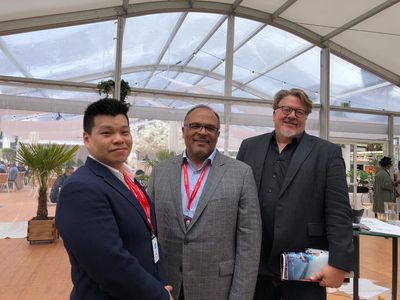 Sidney Chiu, Alfons Adetuyi and Michael Auret South African Reception- Cannes 2019