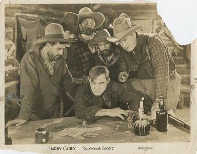 Harry Carey, John Webb Dillion, Walter James, and James Morrison in The Seventh Bandit (1926)
