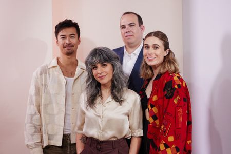 Jordan Rodrigues, Beth May, Ashly Burch, and Matthew Arnold at an event for We're All Gonna Die (2024)