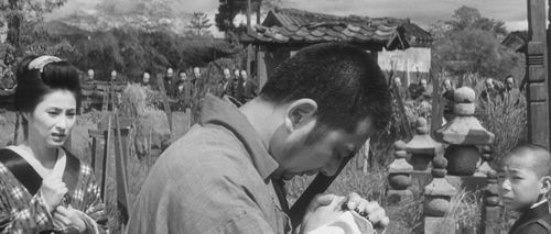 Masayo Banri and Shintarô Katsu in The Tale of Zatoichi Continues (1962)
