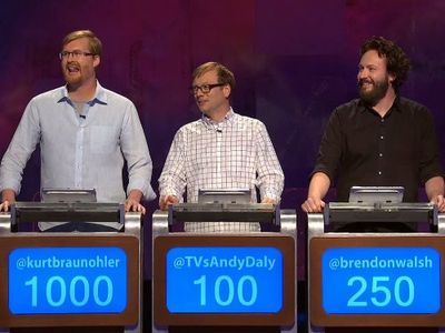 Andy Daly, Kurt Braunohler, and Brendon Walsh in @midnight (2013)