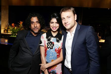 Naveen Andrews, Max Riemelt, and Tina Desai at an event for Sense8 (2015)