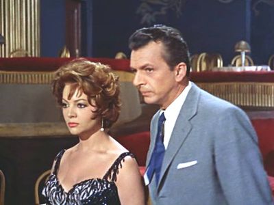 Sara Montiel and Gérard Tichy in Pecado de amor (1961)