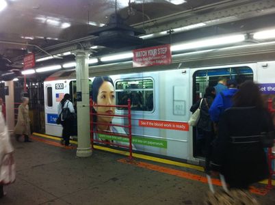From DELL print campaign. Location: Times Square shuttle train