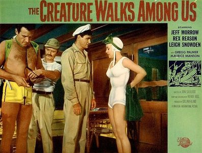 Jeff Morrow, Gregg Palmer, Rex Reason, and Leigh Snowden in The Creature Walks Among Us (1956)