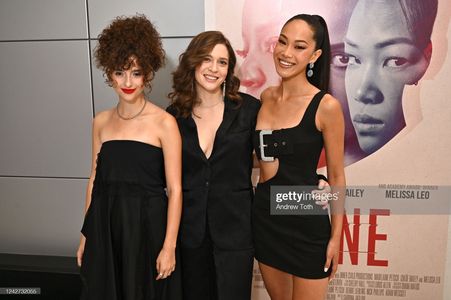 LOS ANGELES, CALIFORNIA - AUGUST 25: Nina Quezada, Sabrina Jaglom, and Chloe Yu attend the JANE film screening and panel