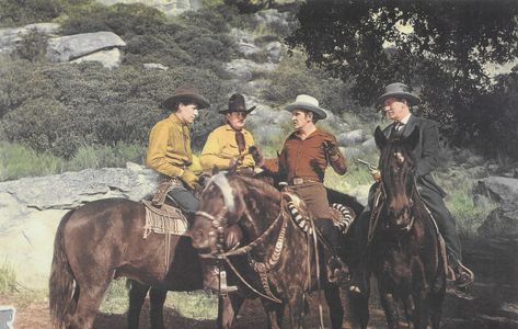Bud Geary, Edward Howard, Charles King, and Bob Steele in Thunder Town (1946)