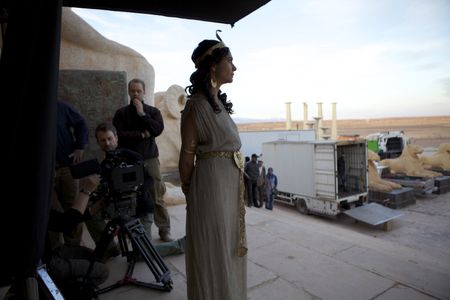 Pegah Ferydoni behind the scenes as 'Cleopatra'