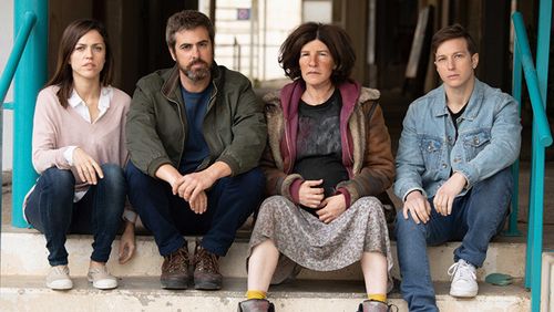 Dalit Kahan, Yiftach Klein, Lee Biran, and Naomi Levov in Children in the Woods (2022)