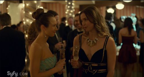 Natalie Krill and Dominique Provost-Chalkley in Wynonna Earp (2016)
