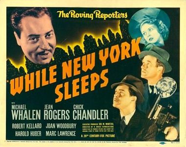 Chick Chandler, Harold Huber, Jean Rogers, and Michael Whalen in While New York Sleeps (1938)