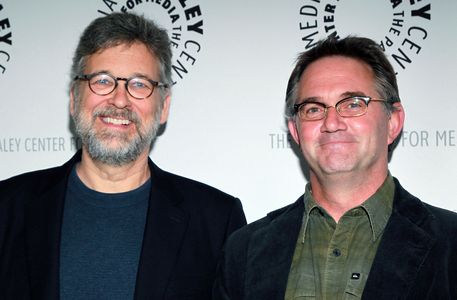 Hart Hanson and Stephen Nathan at an event for Bones (2005)